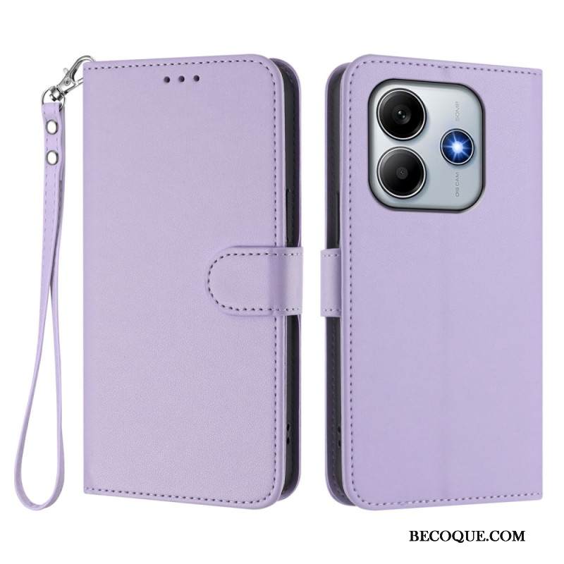 Kotelot Xiaomi Redmi Note 14 5g Yksivärinen Ja Nauhallinen