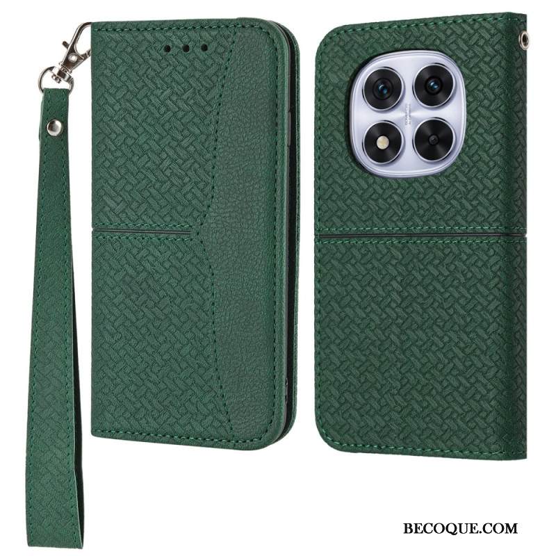 Kotelot Xiaomi Redmi Note 14 Pro 4g Kudottu Tekstuuri Hihnalla