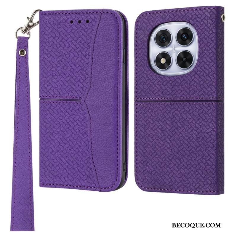 Kotelot Xiaomi Redmi Note 14 Pro 4g Kudottu Tekstuuri Hihnalla