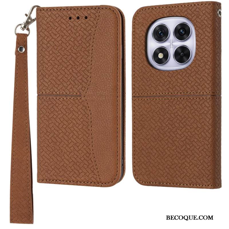 Kotelot Xiaomi Redmi Note 14 Pro 4g Kudottu Tekstuuri Hihnalla