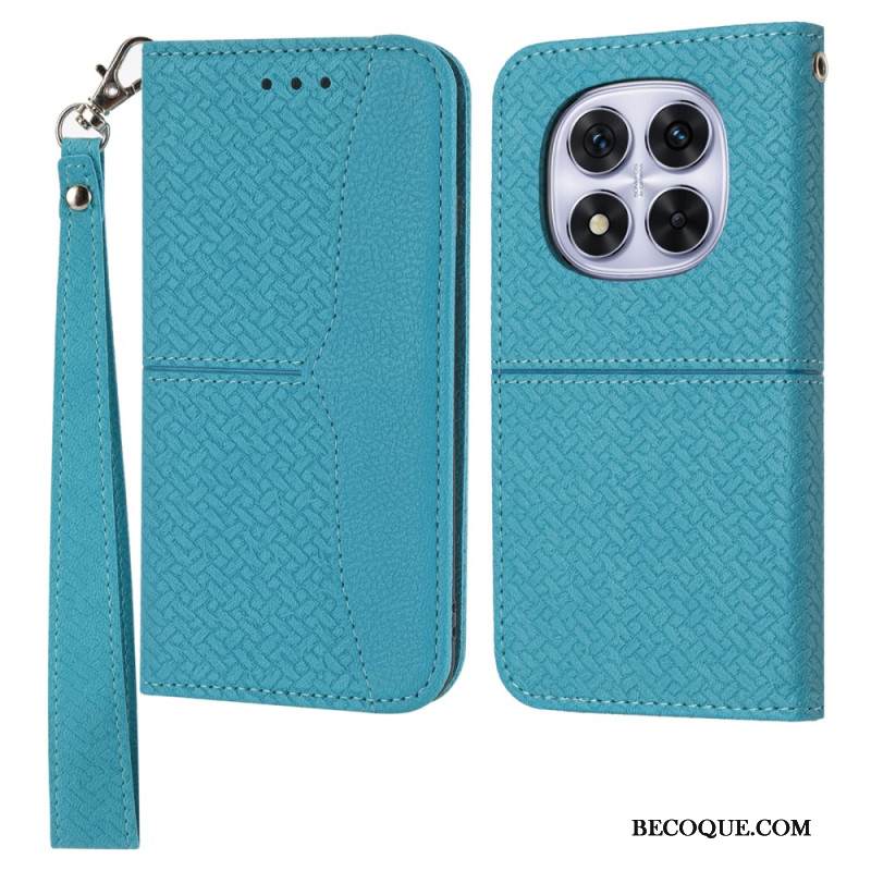 Kotelot Xiaomi Redmi Note 14 Pro 4g Kudottu Tekstuuri Hihnalla