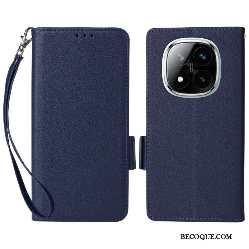 Kotelot Xiaomi Redmi Note 14 Pro 4g Litsikuvioinen Tekonahkahihna