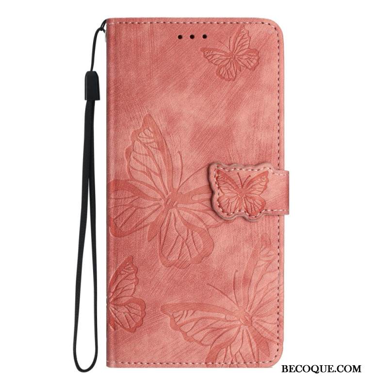 Kotelot Xiaomi Redmi Note 14 Pro 4g Puhelinkuoret Mokkanahkakuvio Perhoset