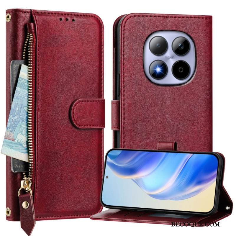 Kotelot Xiaomi Redmi Note 15 Pro 5g Vetoketjullinen Tasku Ja Useita Korttilokeroita