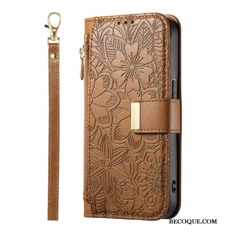 Kotelot Xiaomi Redmi Note 15 Pro Plus 5g Puhelinkuoret Kukkakuvio Ja Vetoketjullinen Tasku