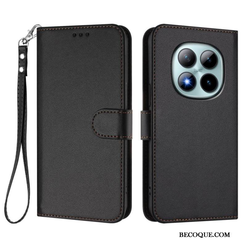 Kotelot Xiaomi Redmi Note 15 Pro Plus 5g Yksivärinen Nahkakuvio Hihna