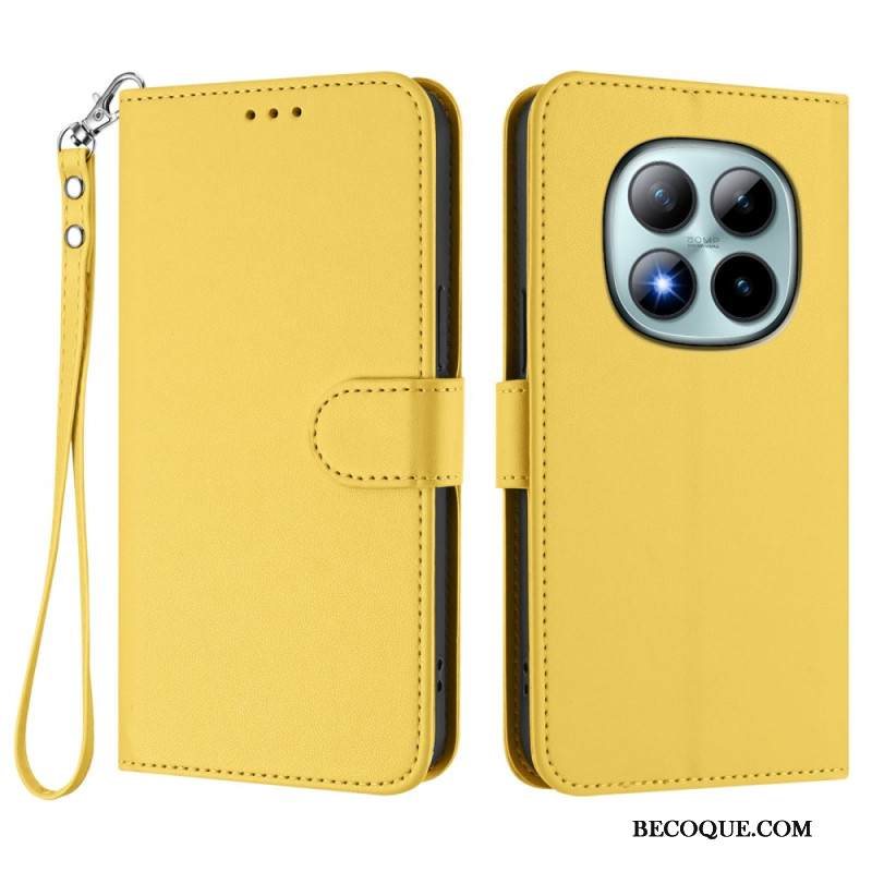 Kotelot Xiaomi Redmi Note 15 Pro Plus 5g Yksivärinen Nahkakuvio Hihna