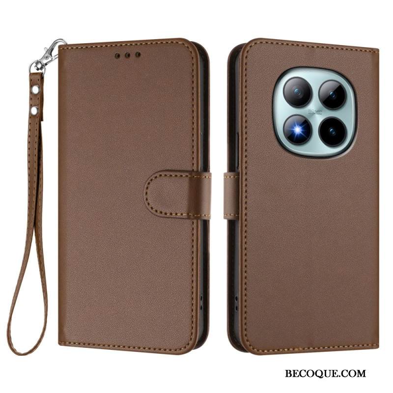 Kotelot Xiaomi Redmi Note 15 Pro Plus 5g Yksivärinen Nahkakuvio Hihna