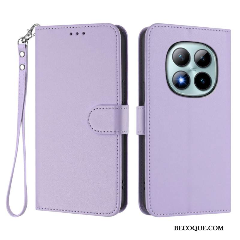 Kotelot Xiaomi Redmi Note 15 Pro Plus 5g Yksivärinen Nahkakuvio Hihna