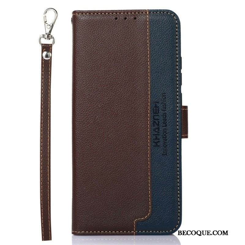 Kotelot iPhone 13 Pro Litsi Style Rfid Khazneh