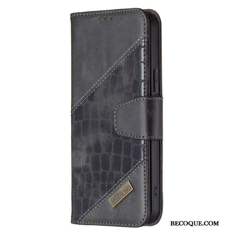 Kotelot iPhone 13 Pro Max Klassinen Krokotiilin Ihoefekti