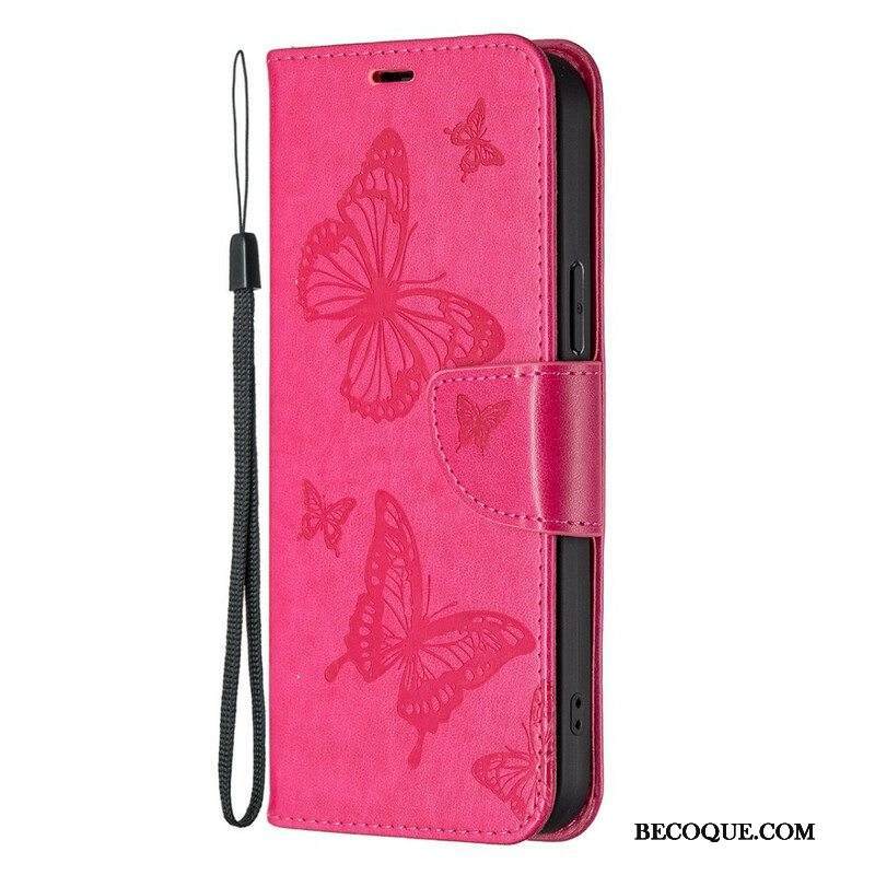 Kotelot iPhone 13 Pro Max Perhoset Ja Vino Läppä