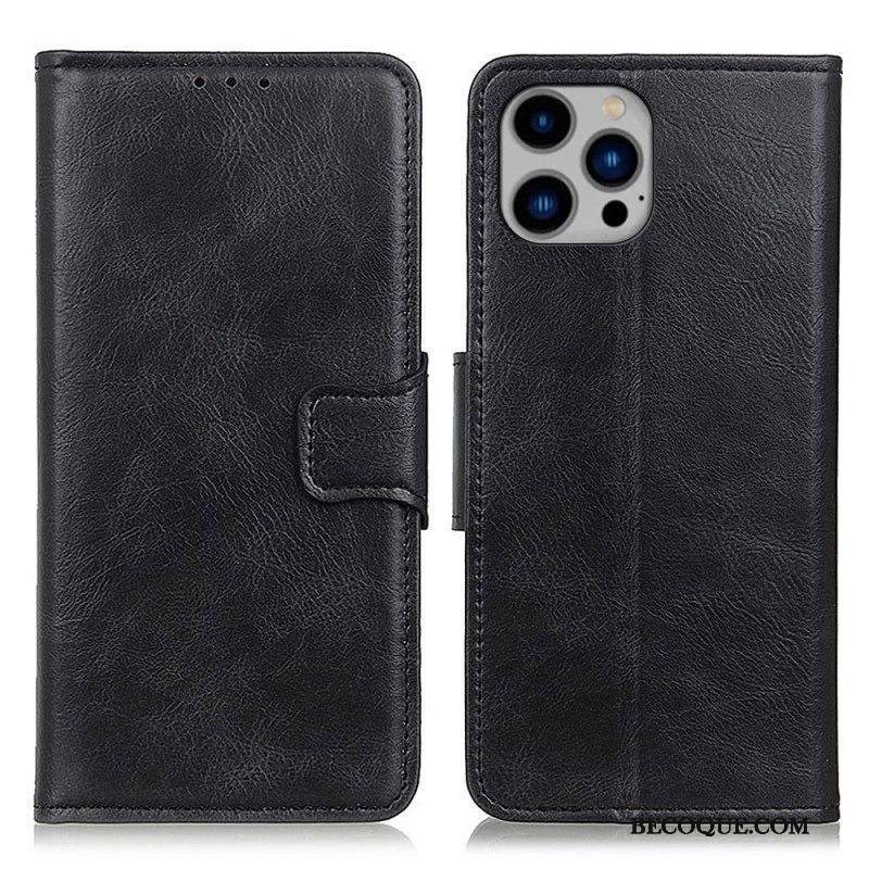 Kotelot iPhone 14 Plus Käännettävä Nahkaefekti