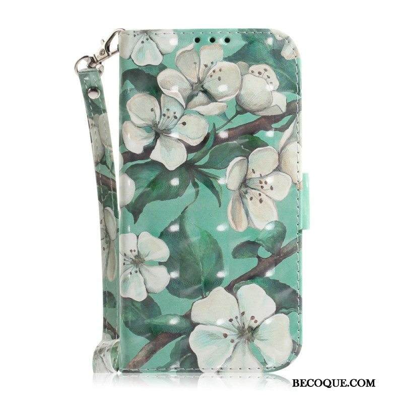 Kotelot iPhone 14 Plus Suojaketju Kuori Hihna Kukka Oksat