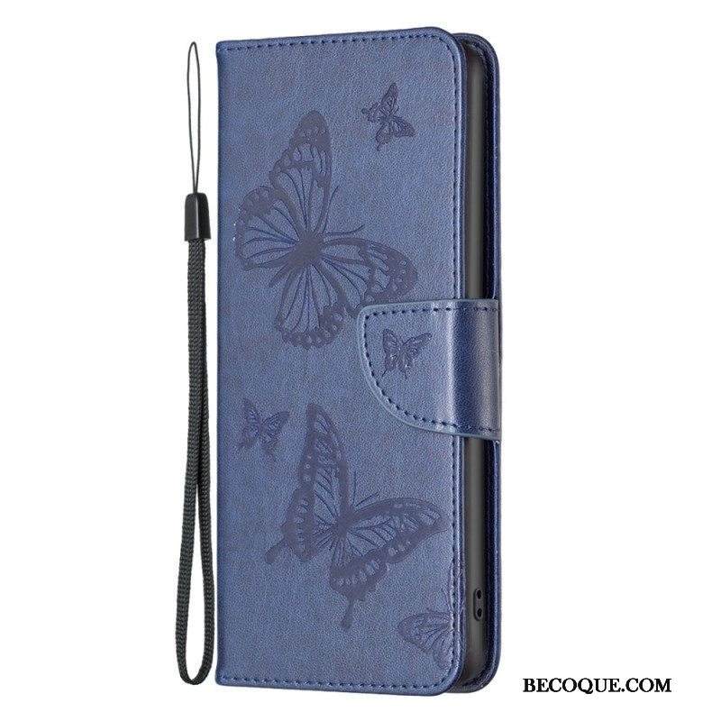 Kotelot iPhone 14 Pro Max Suojaketju Kuori Perhosille Painettu Olkahihna