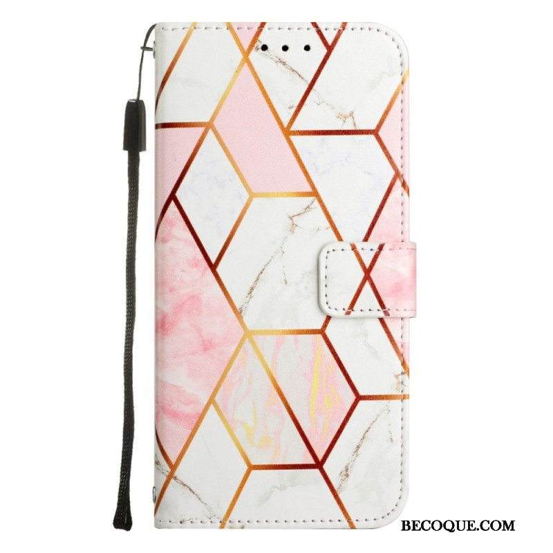 Kotelot iPhone 14 Pro Max Suojaketju Kuori Strip Marble