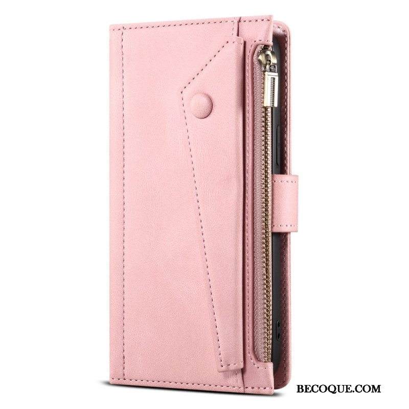 Kotelot iPhone 14 Vetoketjullisen Pussin Kanssa