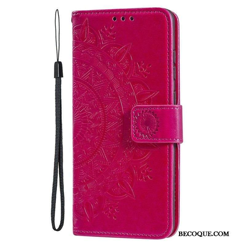 Kotelot iPhone 15 Plus Aurinkomandala Kaulanauhalla