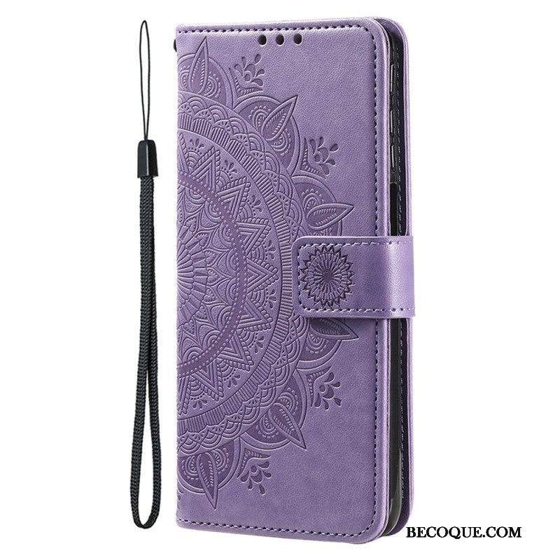 Kotelot iPhone 15 Plus Aurinkomandala Kaulanauhalla