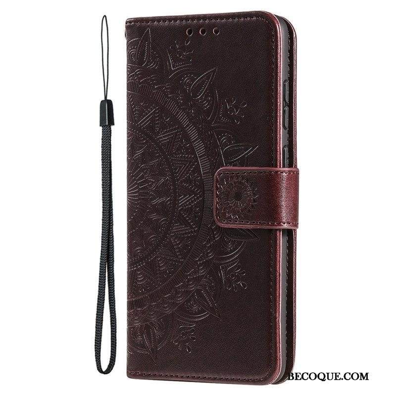 Kotelot iPhone 15 Plus Aurinkomandala Kaulanauhalla