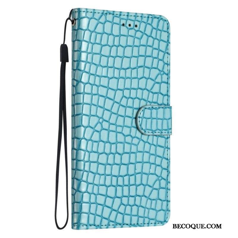 Kotelot iPhone 15 Plus Krokotiilityyli Hihnalla