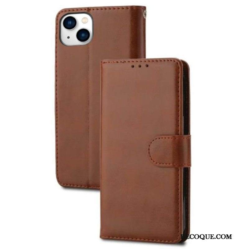 Kotelot iPhone 15 Plus Selkeää Keinonahkaa