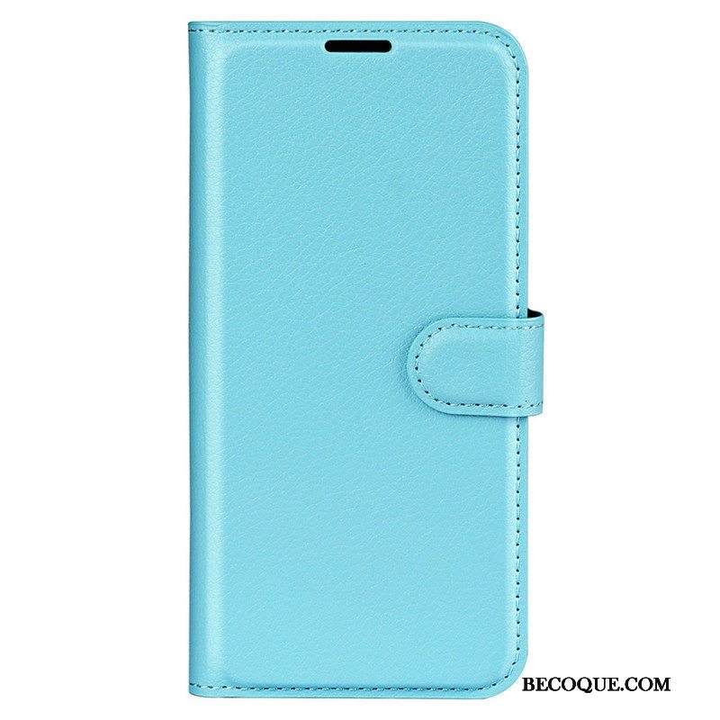 Kotelot iPhone 15 Pro Max Classic Litchi Faux Leather