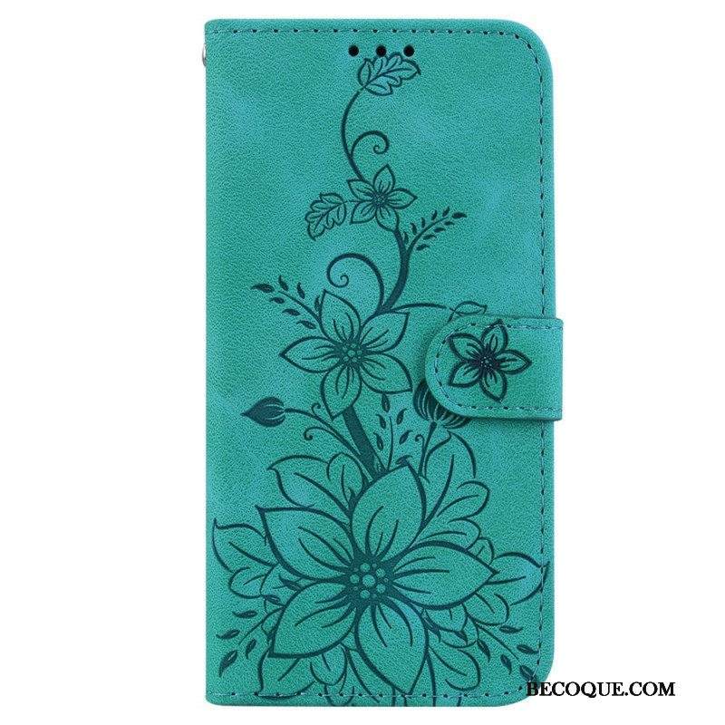 Kotelot iPhone 15 Pro Max Suojaketju Kuori Kukkahihna