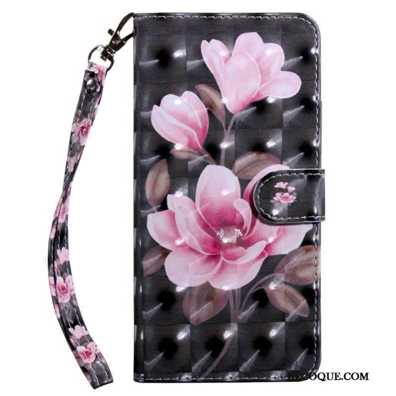 Kotelot iPhone 15 Pro Max Suojaketju Kuori Strap Flowers