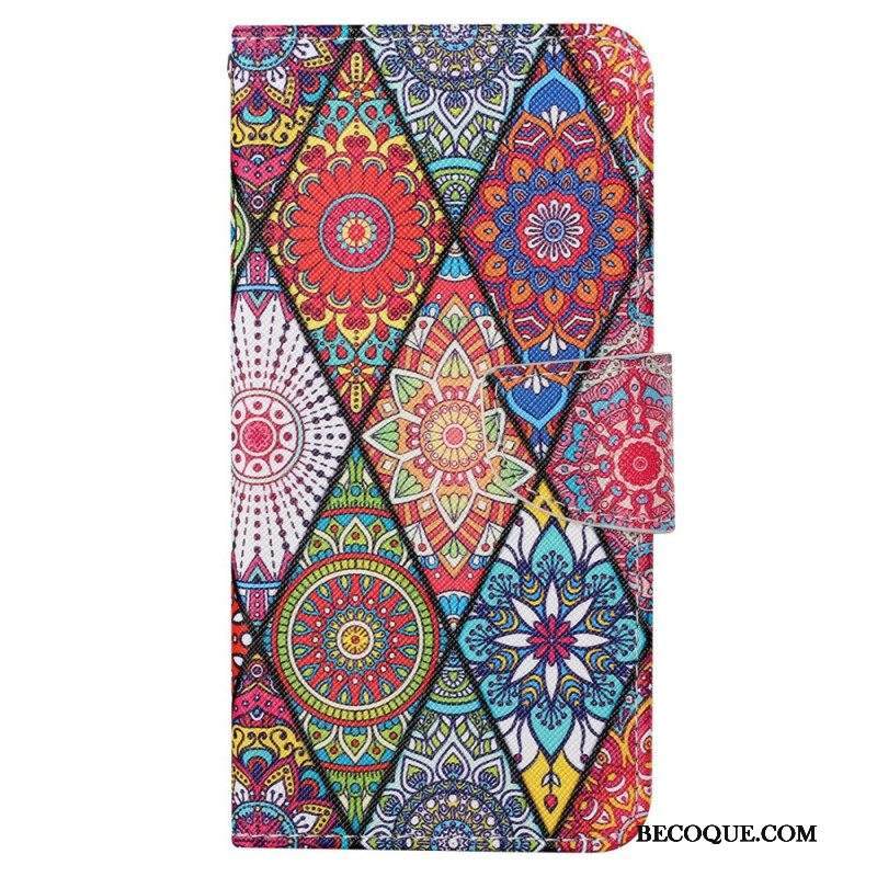 Kotelot iPhone 15 Suojaketju Kuori Kaunis Tilkkutäkki Hihnalla