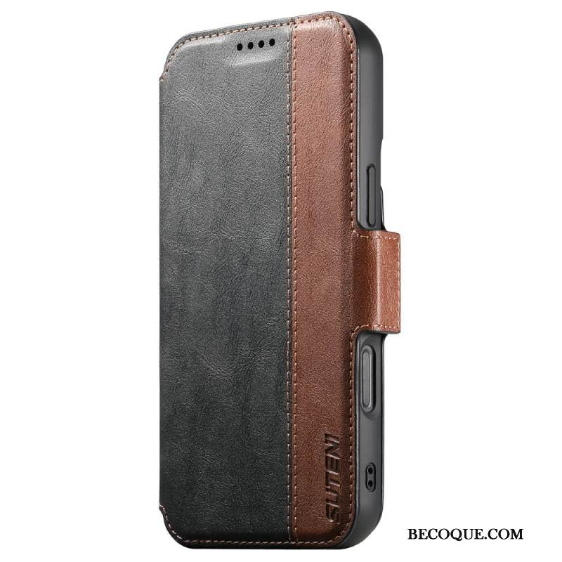 Kotelot iPhone 17 Kaksivärinen Magsafe-teksturoitu Nahka Suojakuori