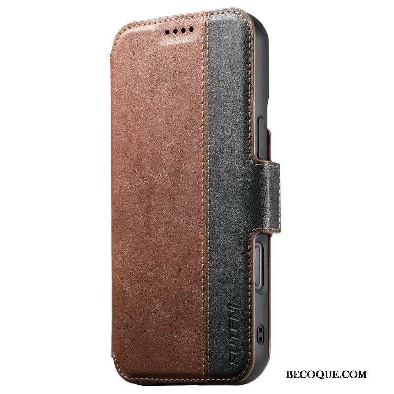 Kotelot iPhone 17 Kaksivärinen Magsafe-teksturoitu Nahka Suojakuori