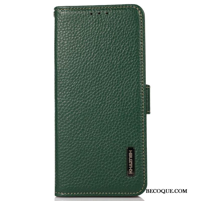 Kotelot iPhone 17 Pro Khazneh Teksturoitu Nahka Rfid-suoja Suojakuori