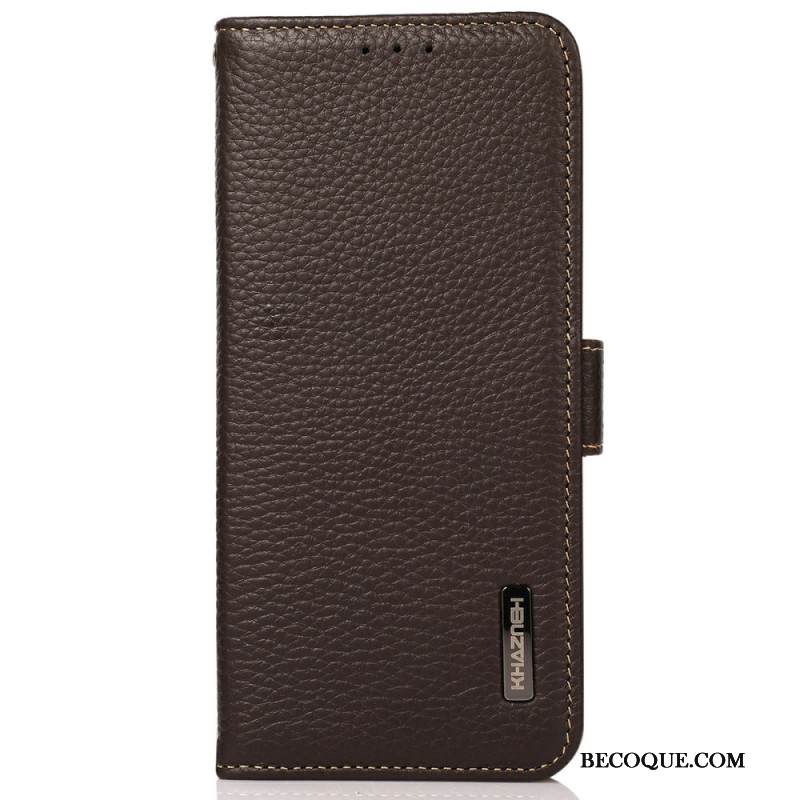 Kotelot iPhone 17 Pro Khazneh Teksturoitu Nahka Rfid-suoja Suojakuori