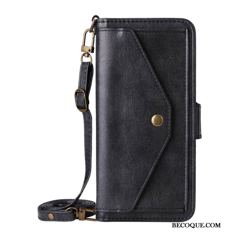 Kotelot iPhone 17 Pro Retrohenkinen Lompakko Olkahihnalla Suojakuori