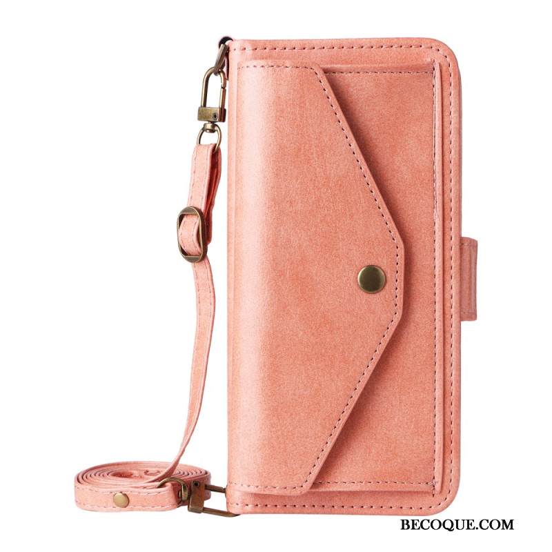 Kotelot iPhone 17 Pro Retrohenkinen Lompakko Olkahihnalla Suojakuori