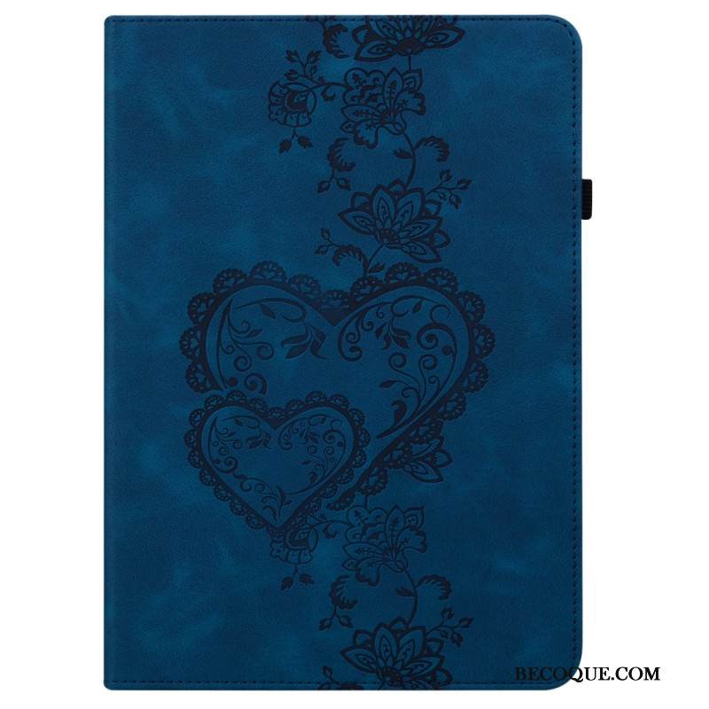 Kuoret Samsung Galaxy Tab S10 Plus Puhelinkuoret Mokkanahkaefekti Sydämet