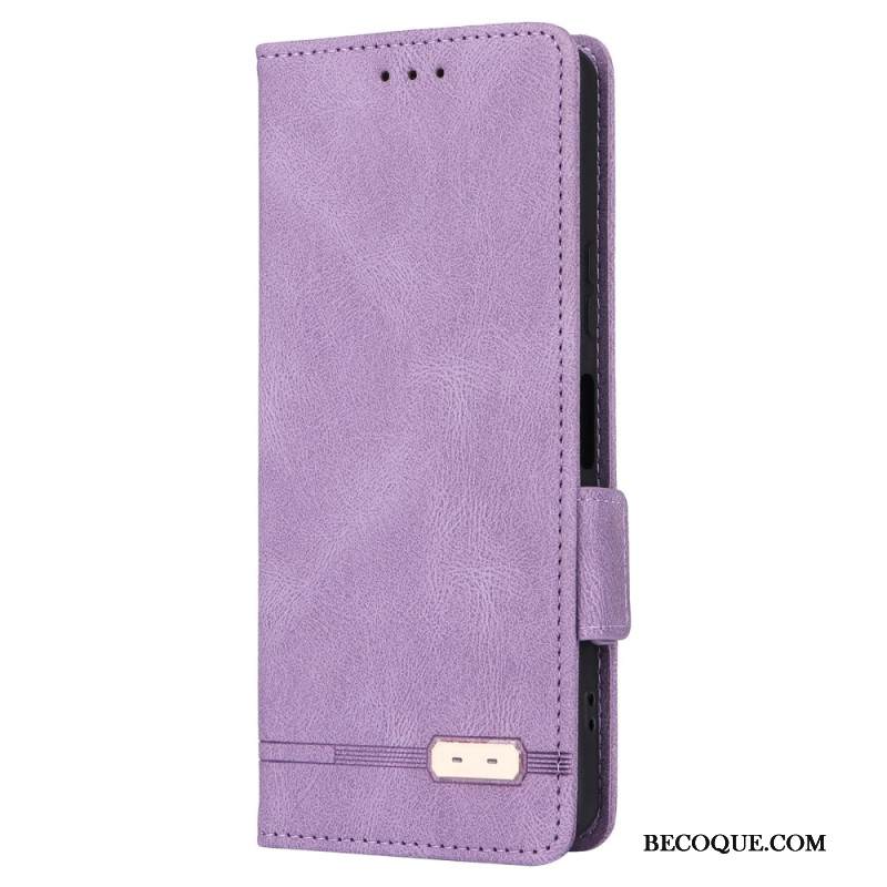 Kuoret Sony Xperia 10 Vi Retrotyylinen Mokkanahkaefekti