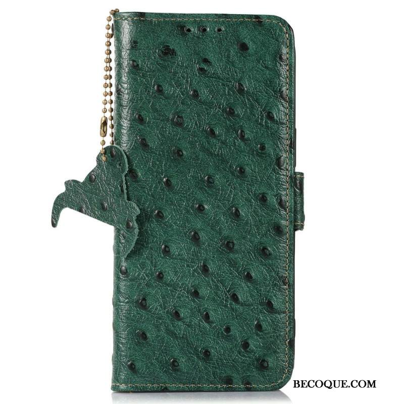 Kuoret iPhone 17 Pro Max Rfid Strutsi-teksturoitu Nahka