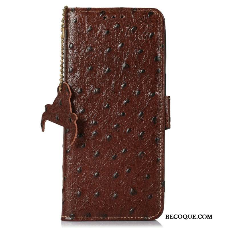 Kuoret iPhone 17 Pro Max Rfid Strutsi-teksturoitu Nahka