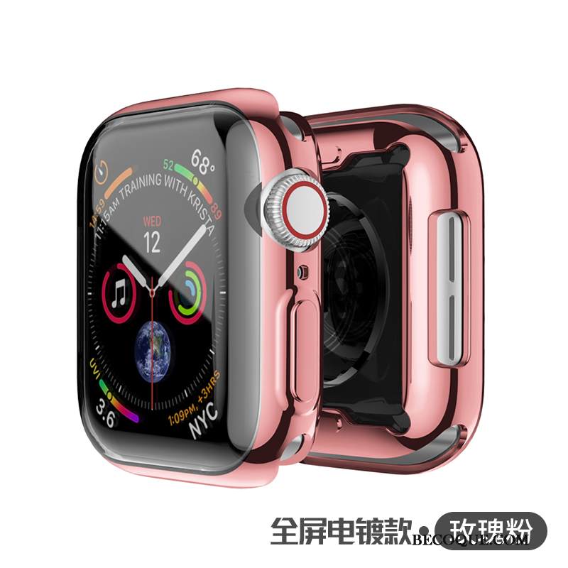 Kuori Apple Watch Series 3 Laukut Pinnoitus Läpinäkyvä, Kotelo Apple Watch Series 3 Metalli Kulta Päivää