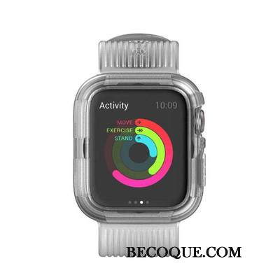 Kuori Apple Watch Series 4 Silikoni Panssari Harmaa, Kotelo Apple Watch Series 4 Suojaus Urheilu Murtumaton