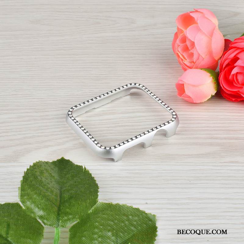 Kuori Apple Watch Series 4 Suojaus Trendi Lisävarusteet, Kotelo Apple Watch Series 4 Rhinestone Inlay Murtumaton Punainen