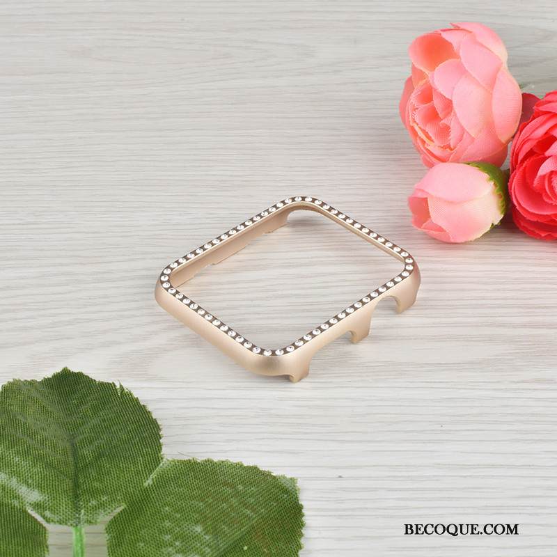 Kuori Apple Watch Series 4 Suojaus Trendi Lisävarusteet, Kotelo Apple Watch Series 4 Rhinestone Inlay Murtumaton Punainen