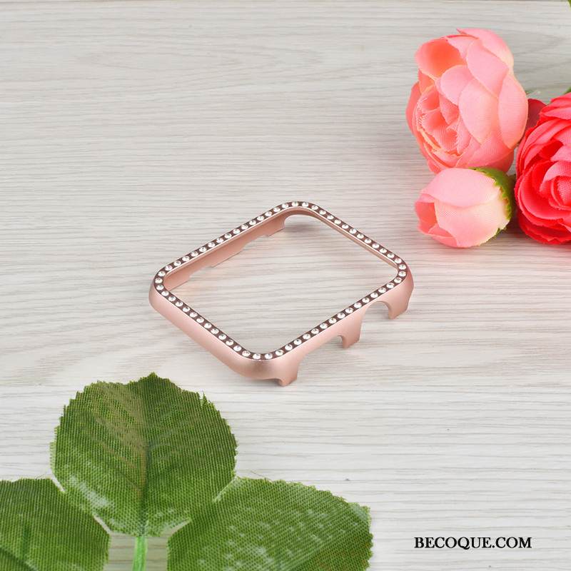 Kuori Apple Watch Series 4 Suojaus Trendi Lisävarusteet, Kotelo Apple Watch Series 4 Rhinestone Inlay Murtumaton Punainen