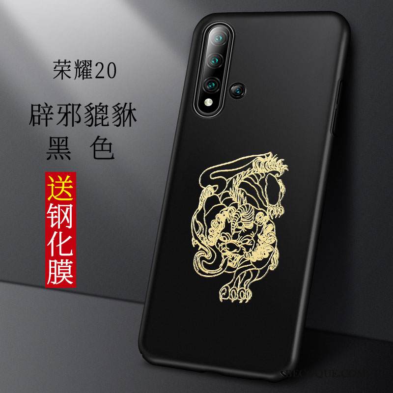 Kuori Honor 20 Laukut Pesty Suede Persoonallisuus, Kotelo Honor 20 Luova Tuntea Musta