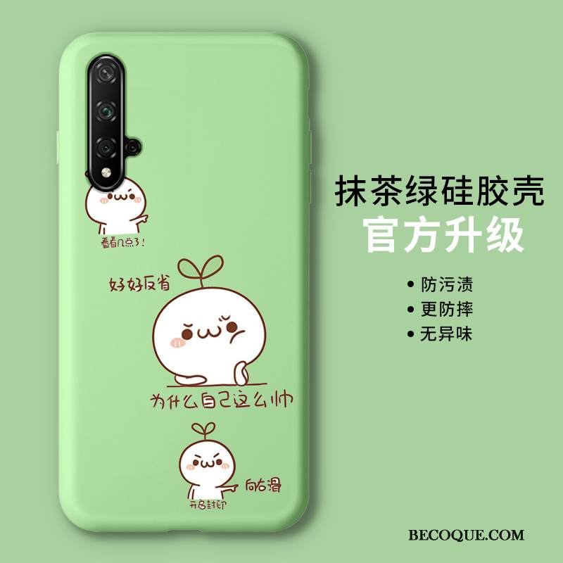 Kuori Honor 20 Laukut Puhelimen Kuoret Vihreä, Kotelo Honor 20 Sarjakuva Persoonallisuus Kevyt
