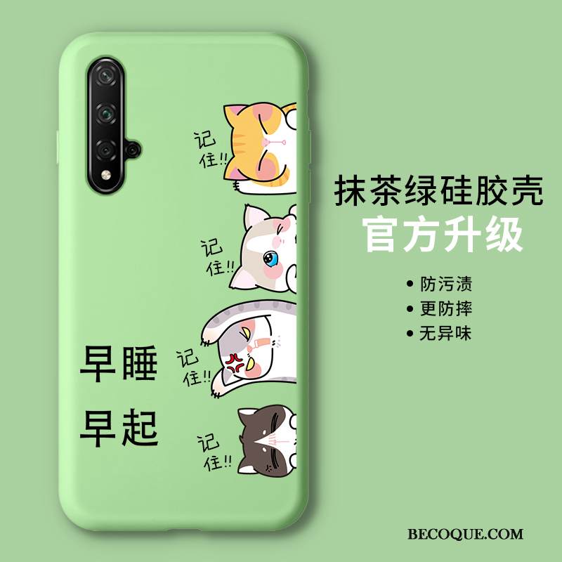 Kuori Honor 20 Laukut Puhelimen Kuoret Vihreä, Kotelo Honor 20 Sarjakuva Persoonallisuus Kevyt