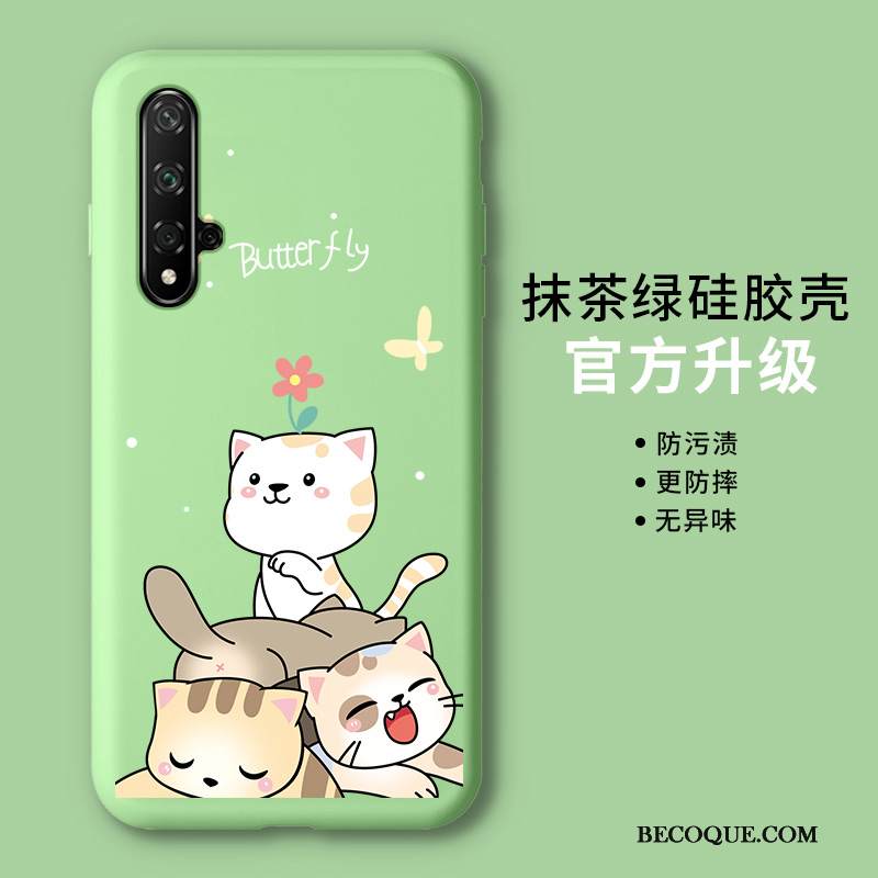 Kuori Honor 20 Laukut Puhelimen Kuoret Vihreä, Kotelo Honor 20 Sarjakuva Persoonallisuus Kevyt