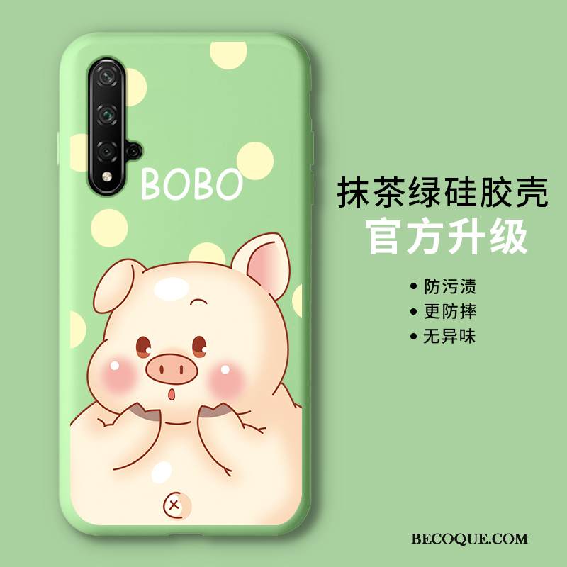 Kuori Honor 20 Laukut Puhelimen Kuoret Vihreä, Kotelo Honor 20 Sarjakuva Persoonallisuus Kevyt